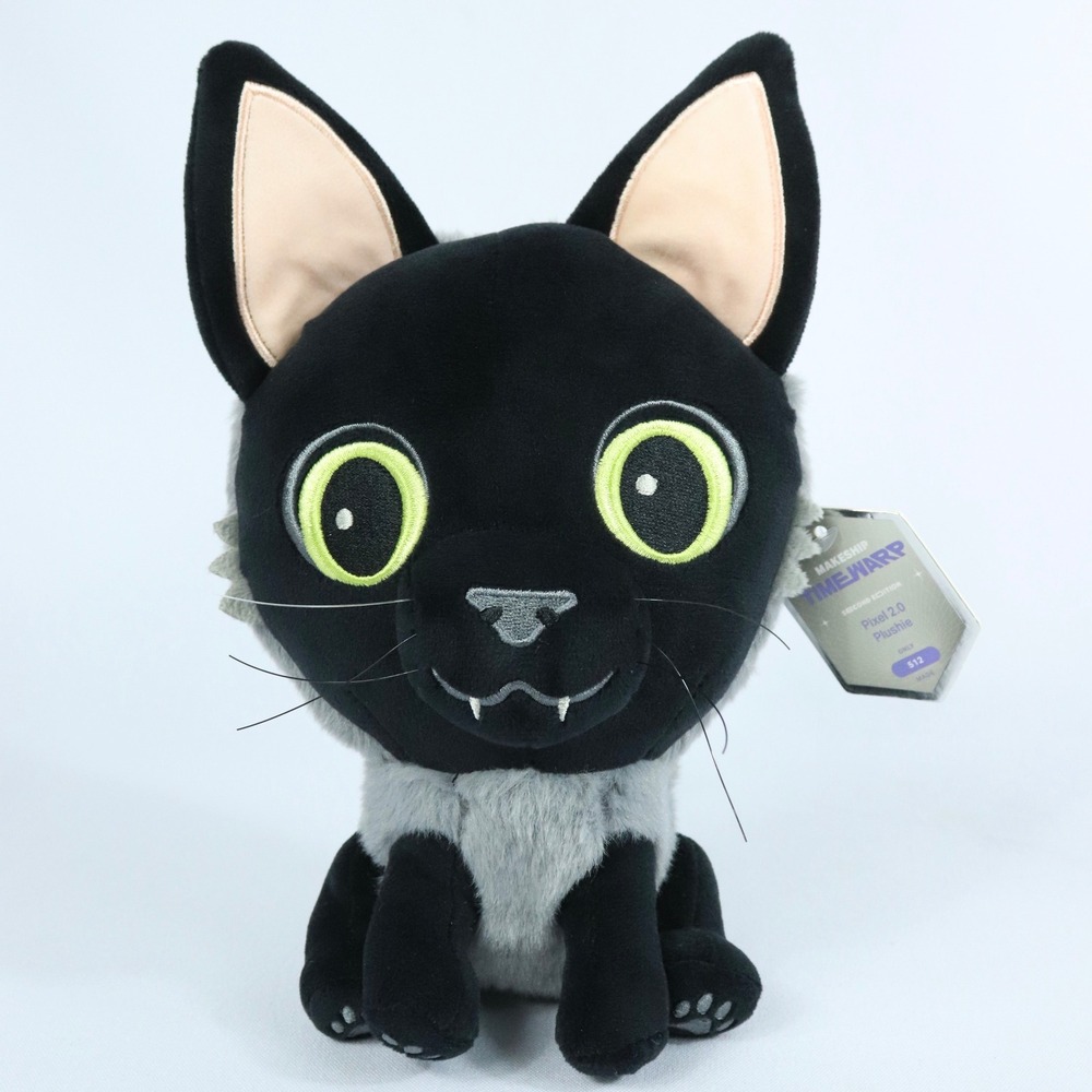 Makeship Timewarp Black Pixel 2.0 Plushie Limited Edition 2nd 512 Made NEW